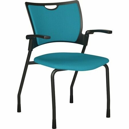 9TO5 SEATING Stack Chair, Armless, 21inx26inx33in, Latte Plastic/BK Frame NTF1310A00BFP19